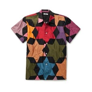 Bode Patchwork Men's 100% Cotton Shirt